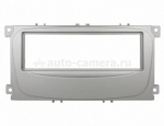 Переходная рамка для Ford Focus 2 (Sony), S-Max 07+, Mondeo 07+, серебристая 1 din RP-FRCMc